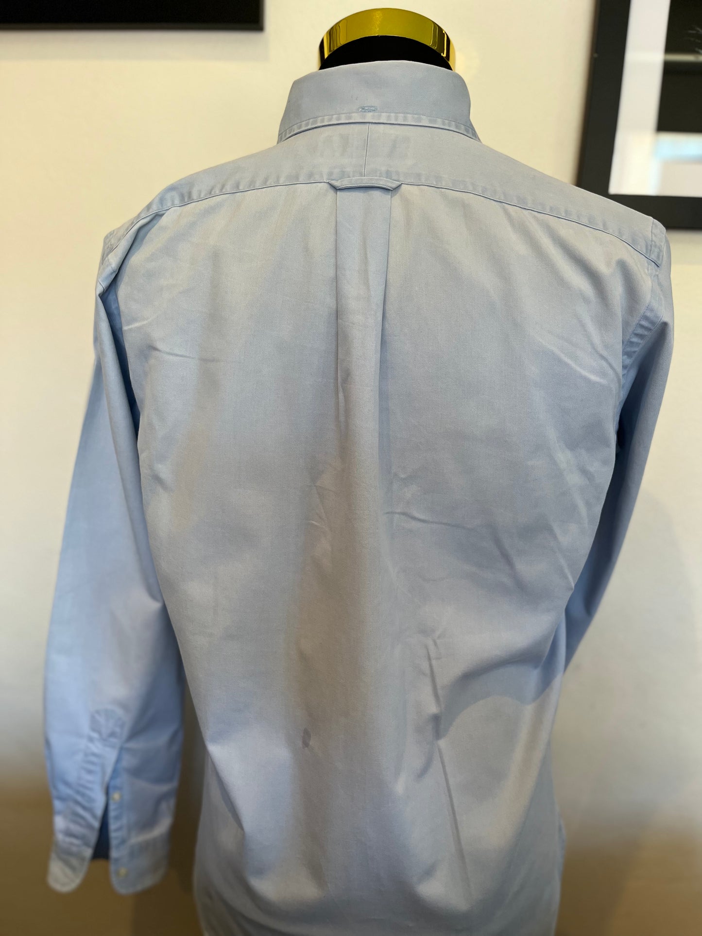 Ralph Lauren 100% Cotton Blue Button Down Shirt Size Small Classic Fit