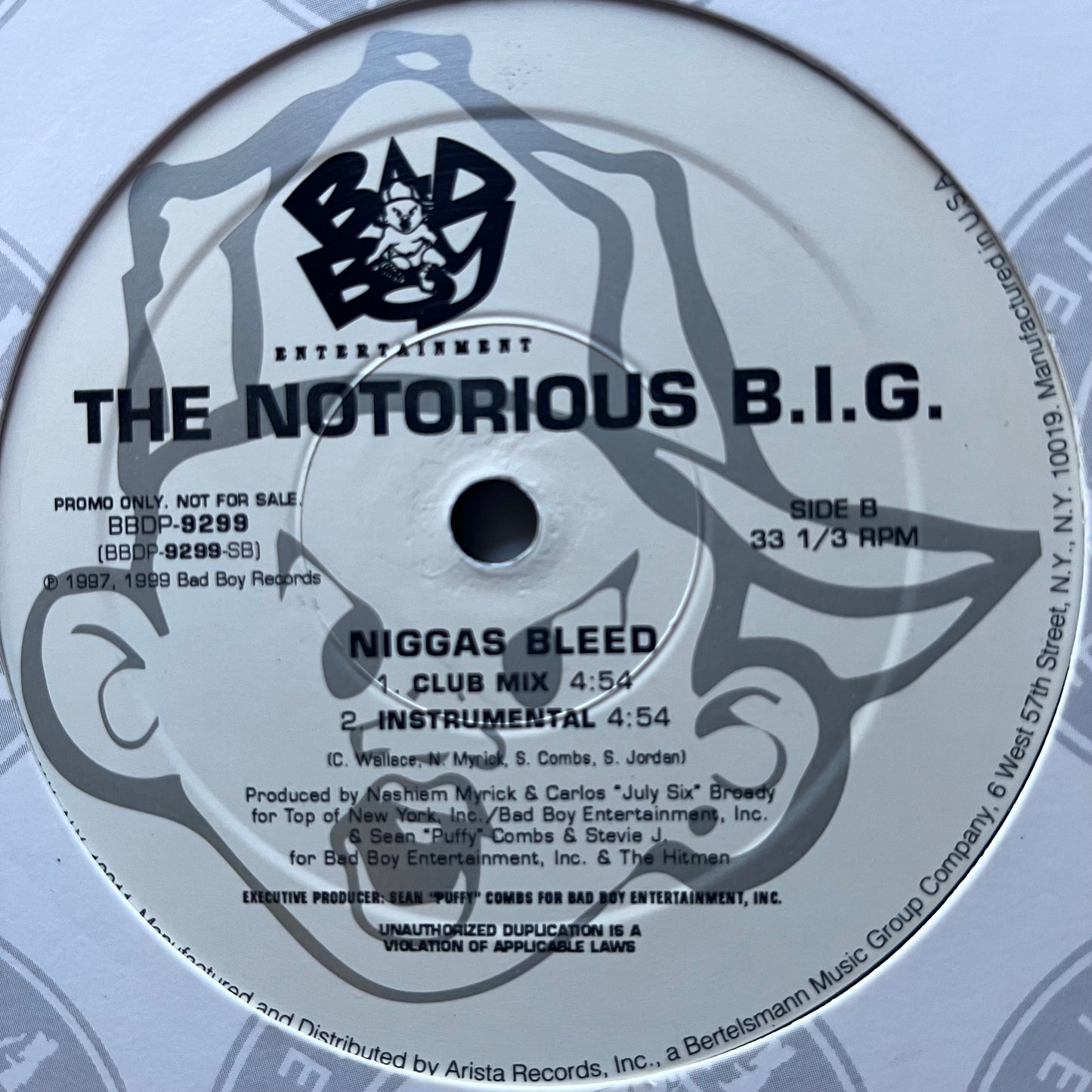 The Notorious B.I.G. “Juicy” / “Niggas Bleed” 5 Version 12inch Vinyl on Bad Boy Entertainment
