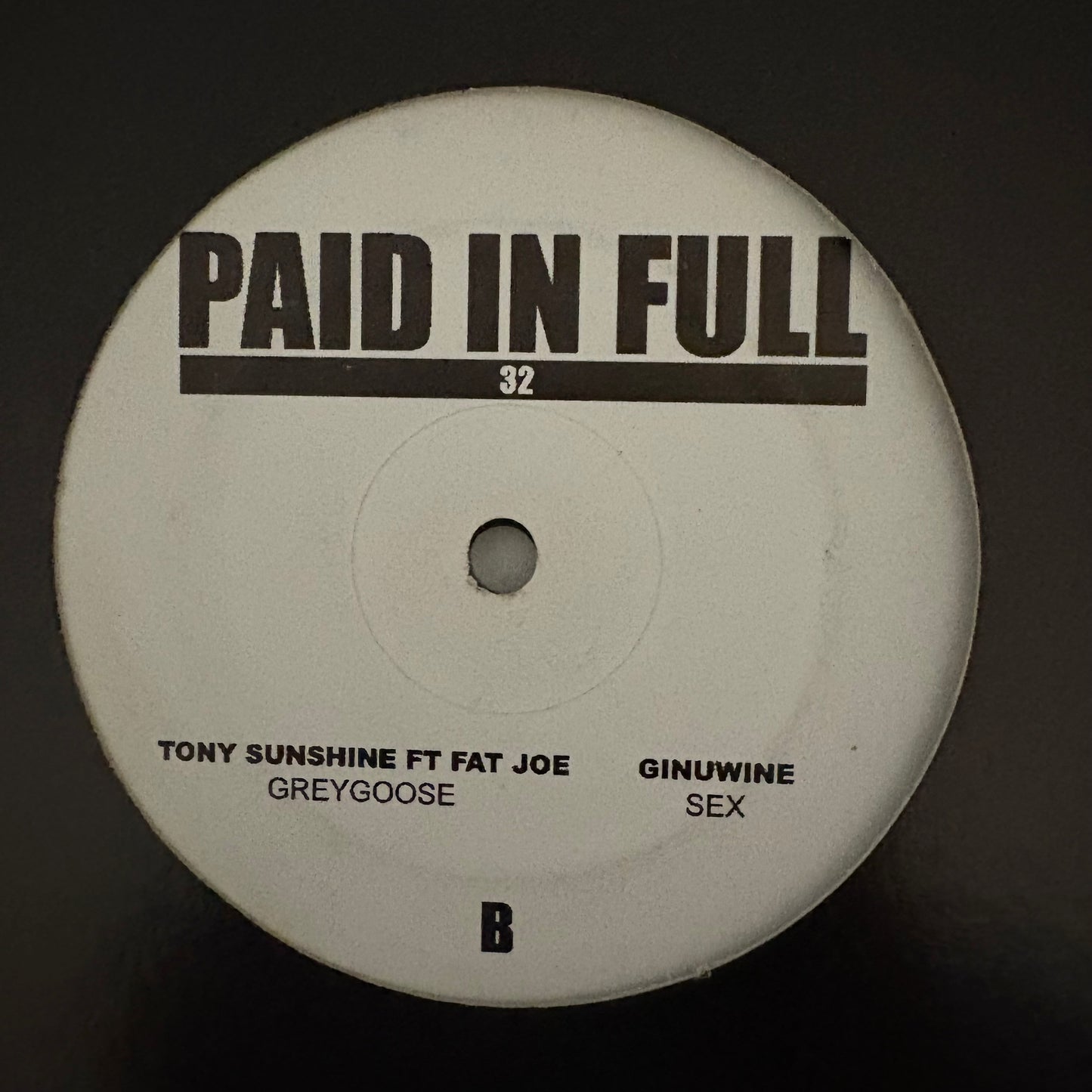 Paid in Full Vol 32 Justin Timberlake “Senorita” / Ginuwine “Sex” 4 Track 12inch vinyl