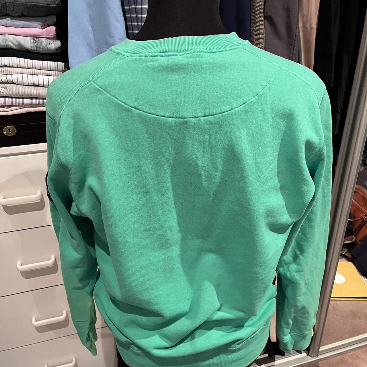 Stone Island Mint Green Fleece Sweater Size XL with Logo Badge