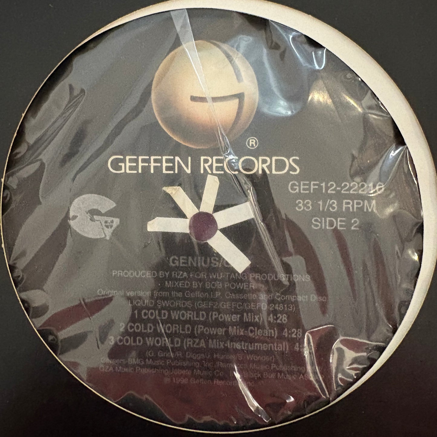 Genius/GZA “Cold World” Ft D’Angelo 5 version 12inch vinyl record