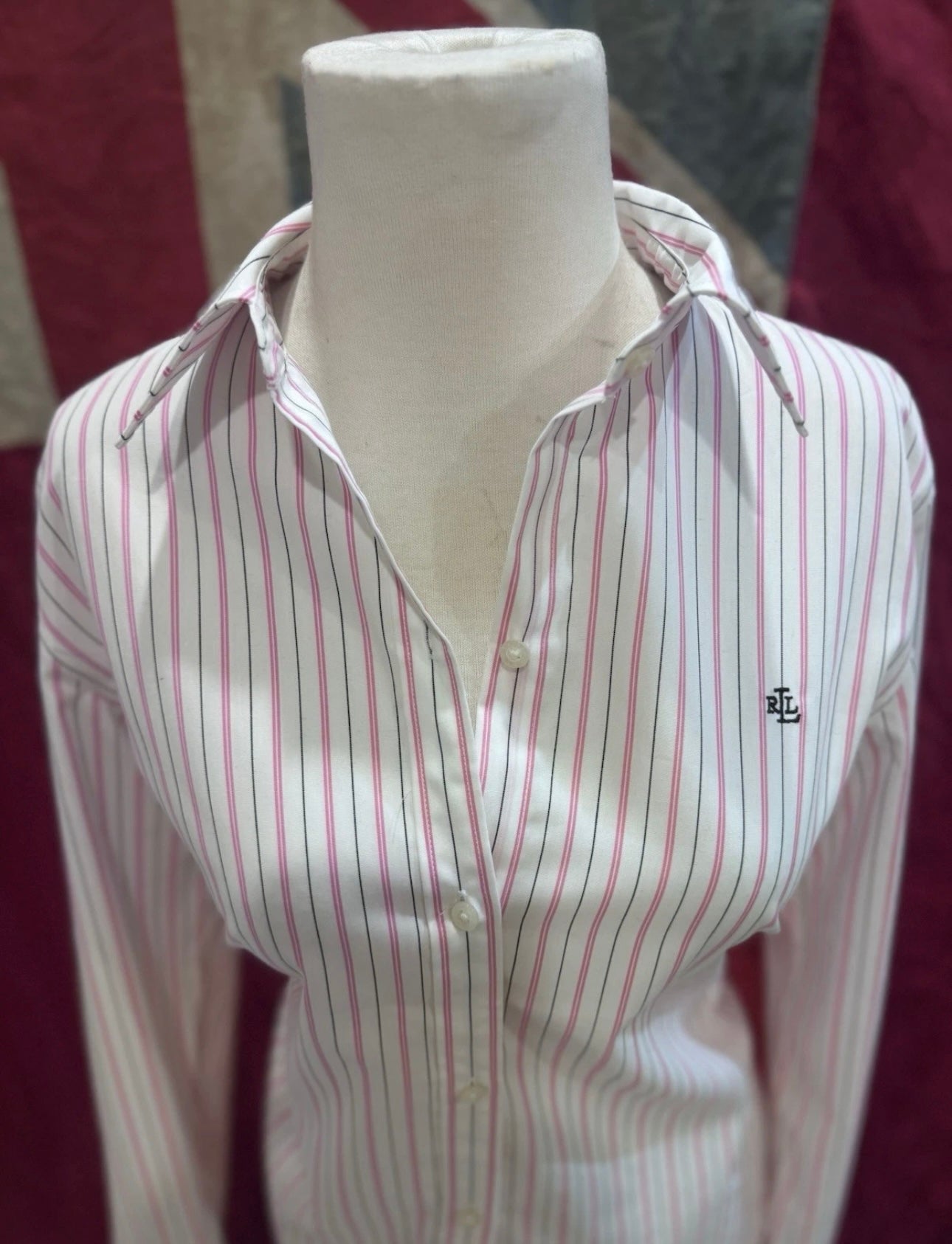 Ralph Lauren Women’s 100% Cotton Striped Button Up Shirt BNWT Size Medium