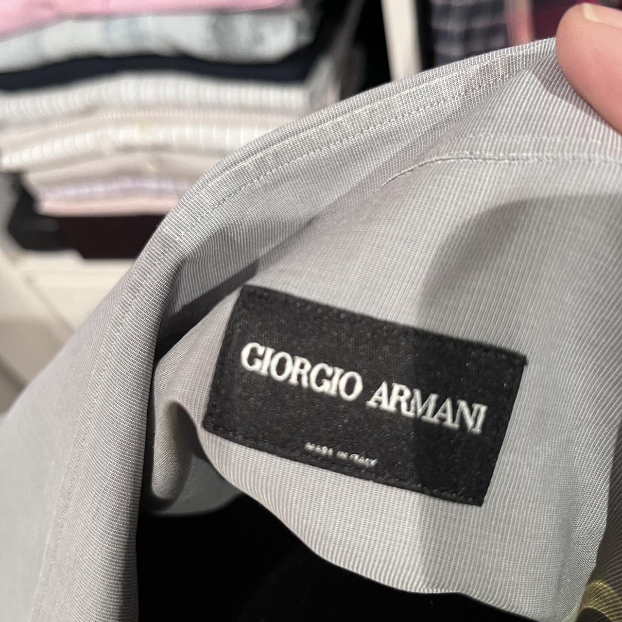 Giorgio Armani 100% Cotton Double Cuff Business Shirt Size XL Made In Italy in primo condition