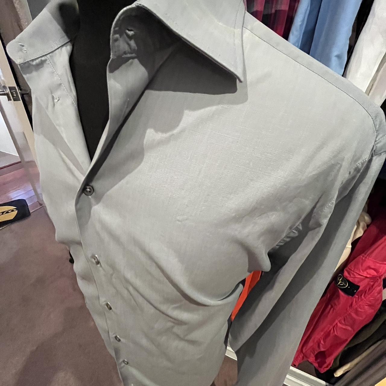 Giorgio Armani 100% Cotton Double Cuff Business Shirt Size XL Made In Italy in primo condition