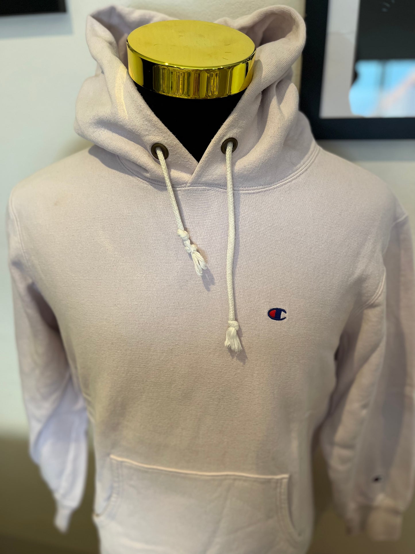 Champion 100% Cotton Light Pink Draw String Hoodie Size XXL