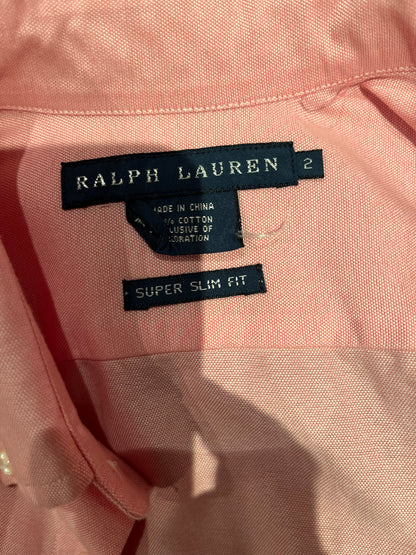 Ralph Lauren Women’s 100% Cotton Pink Shirt Shirt Size 2 XS Slim Fit