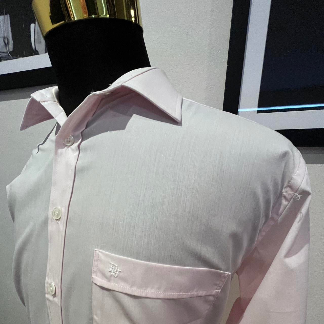 Christian Dior Dior Cotton Blend Pink Shirt Size Large 41 Made in Italy