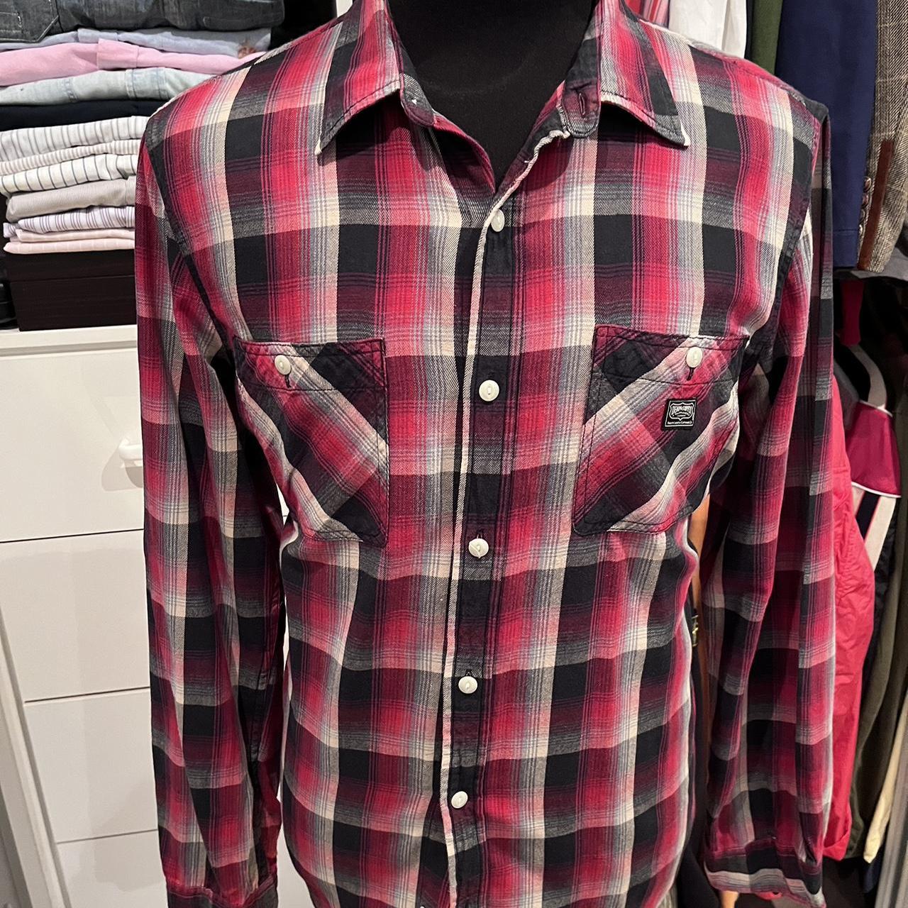 Ralph Lauren Denim & Supply 100% Cotton Red / Black Check Size Large