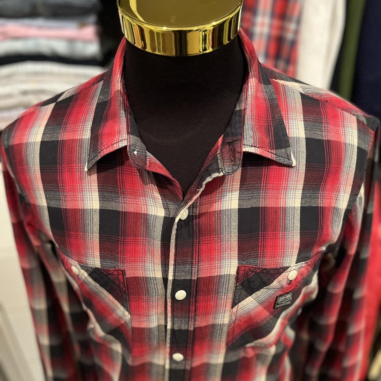 Ralph Lauren Denim & Supply 100% Cotton Red / Black Check Size Large
