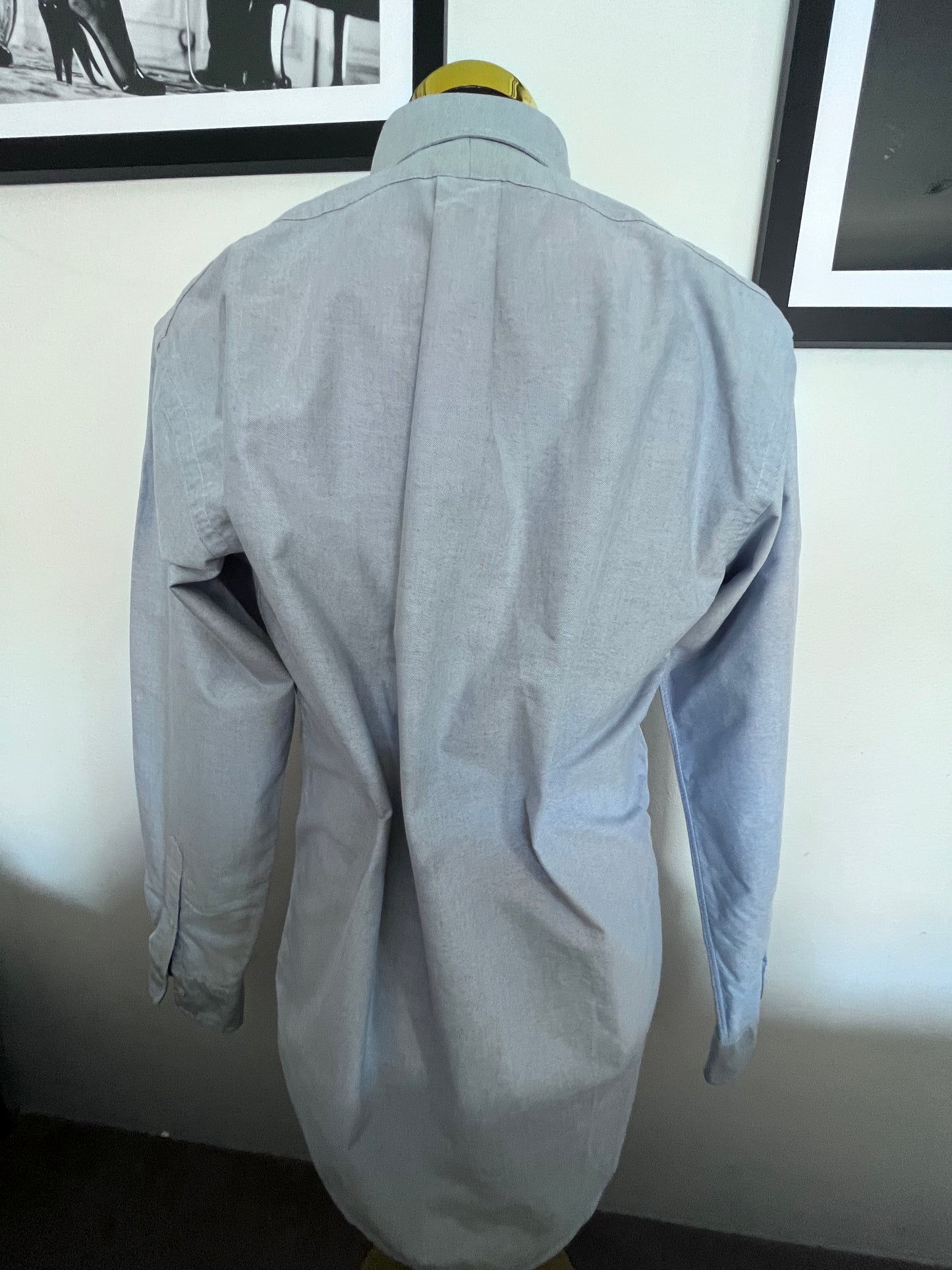 Ralph Lauren 100% Cotton Blue Button Down Shirt Size L Classic Fit, 15/34