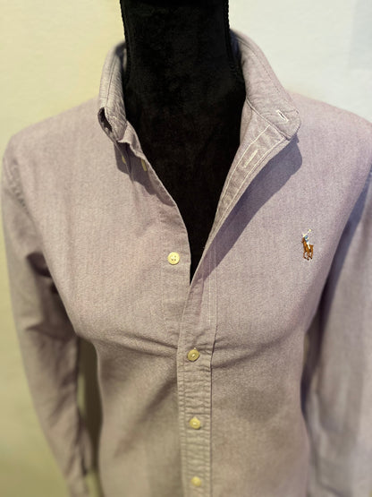 Ralph Lauren Women’s 100% Cotton Lilac Oxford Shirt Size Large Custom Fit
