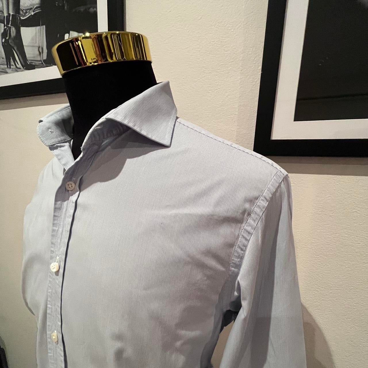 Ralph Lauren Purple Label 100% Cotton Business Shirt Size L Made In Italy fits medium to large