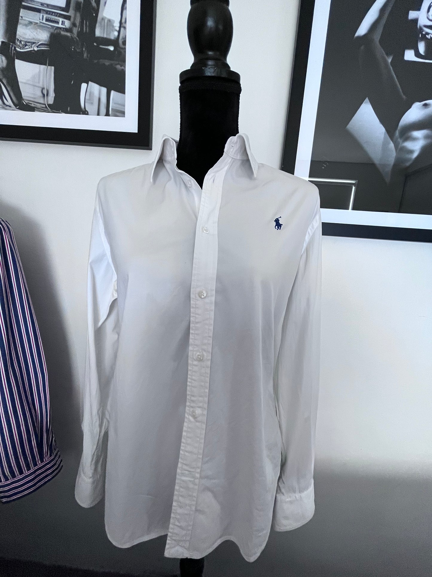 Ralph Lauren 100% Cotton Women’s Chest Logo Shirt Size 14 Super Slim Fit
