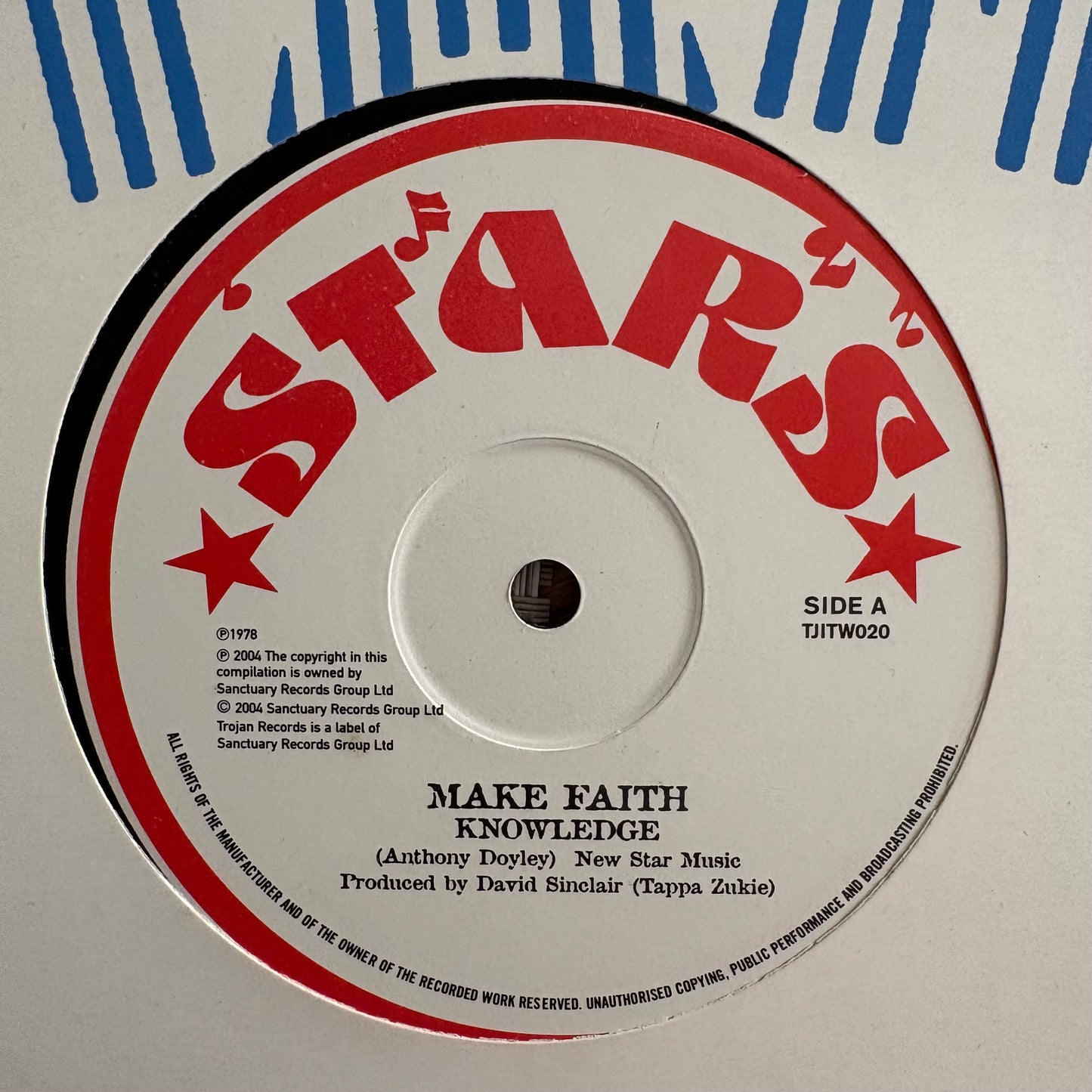 Knowledge “Make Faith” / Tappa Zukie “Peace & Love” 2 Track 12” Vinyl Trojan