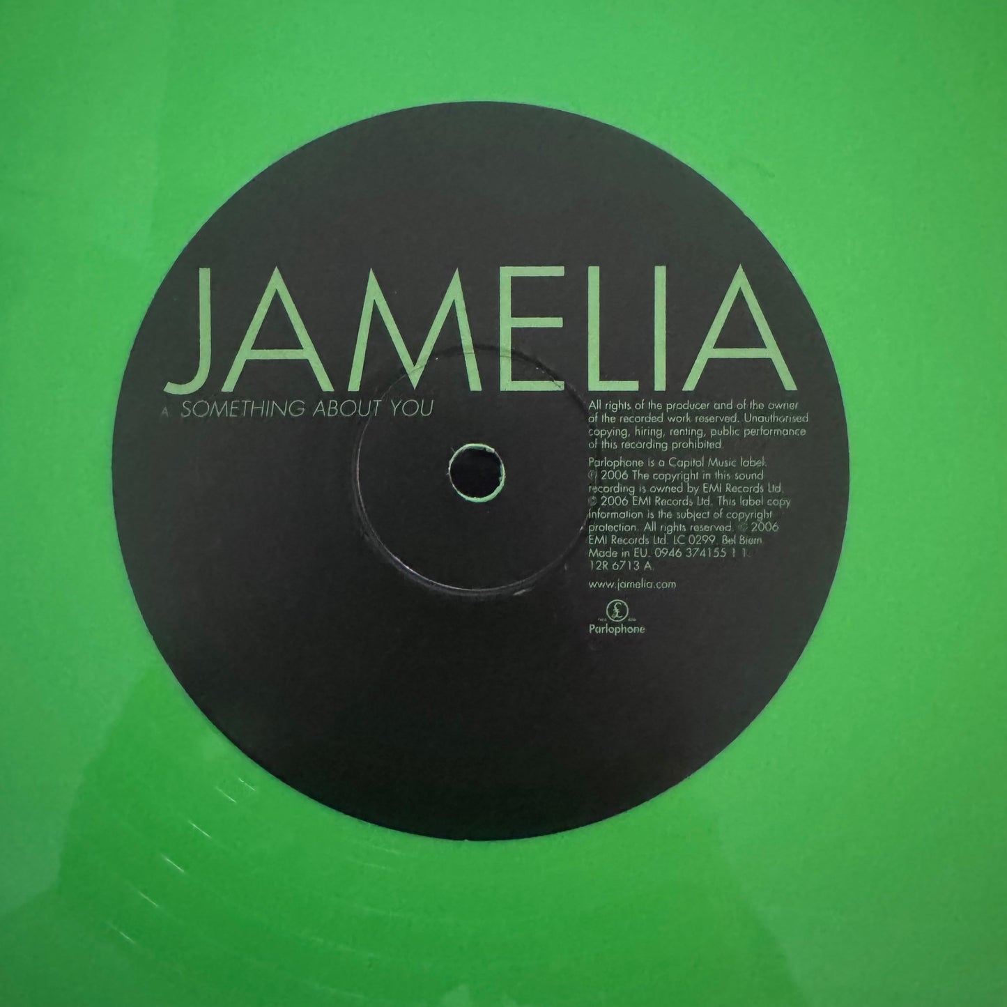 Jamelia “Something About You” / “Superstar” 2 Track Limited Edition 12inch Green Vinyl Record