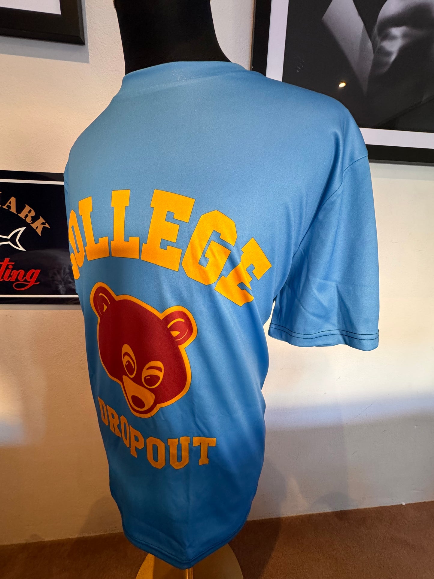 Kanye West “The College Drop Out” Football / Gym Shirt Blue Size XL Asian 2XL