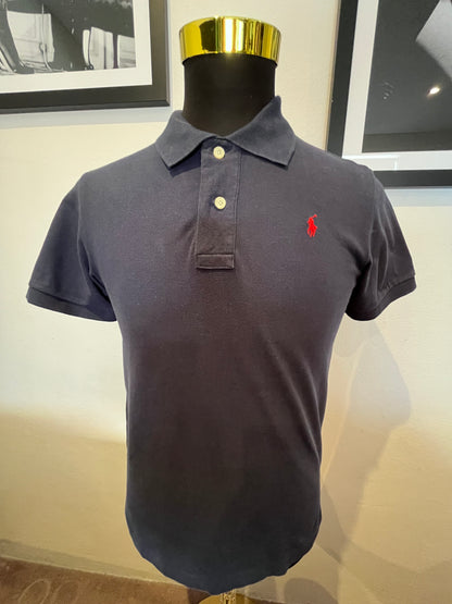 Ralph Lauren 100% Cotton Navy Blue Polo Shirt Size Small