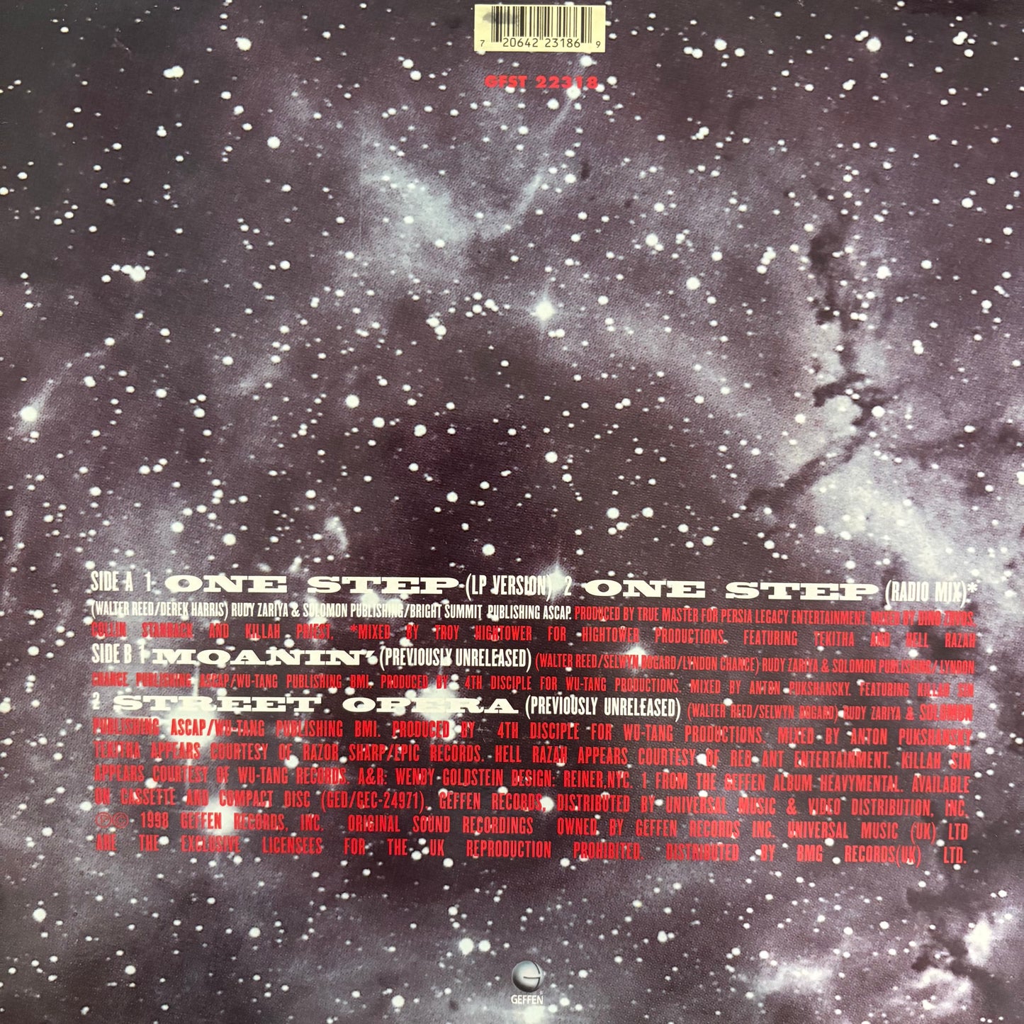 Killah Priest “One Step” 4 Track 12inch vinyl record