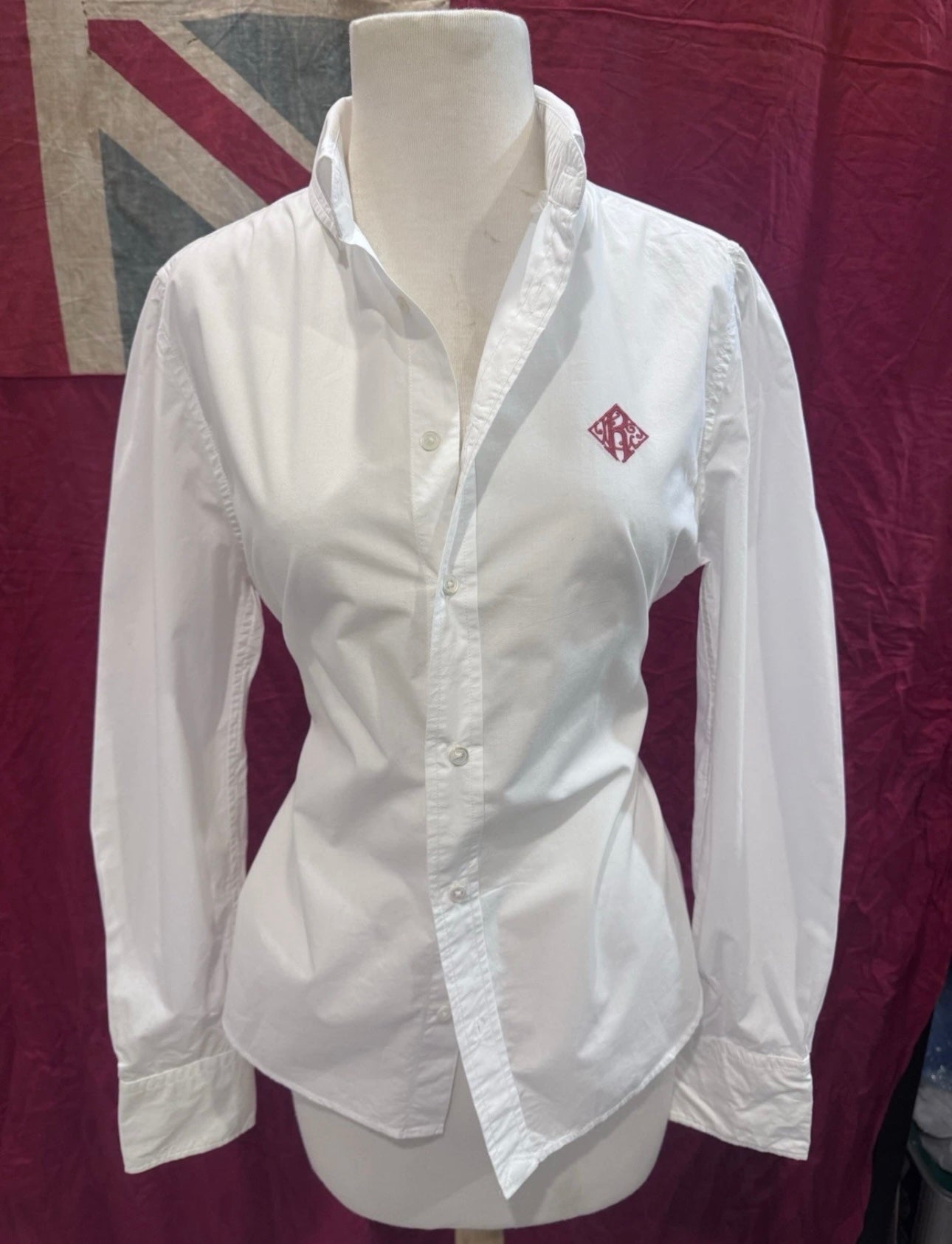 Ralph Lauren Women’s 100% Cotton White Button Up Shirt Size Medium