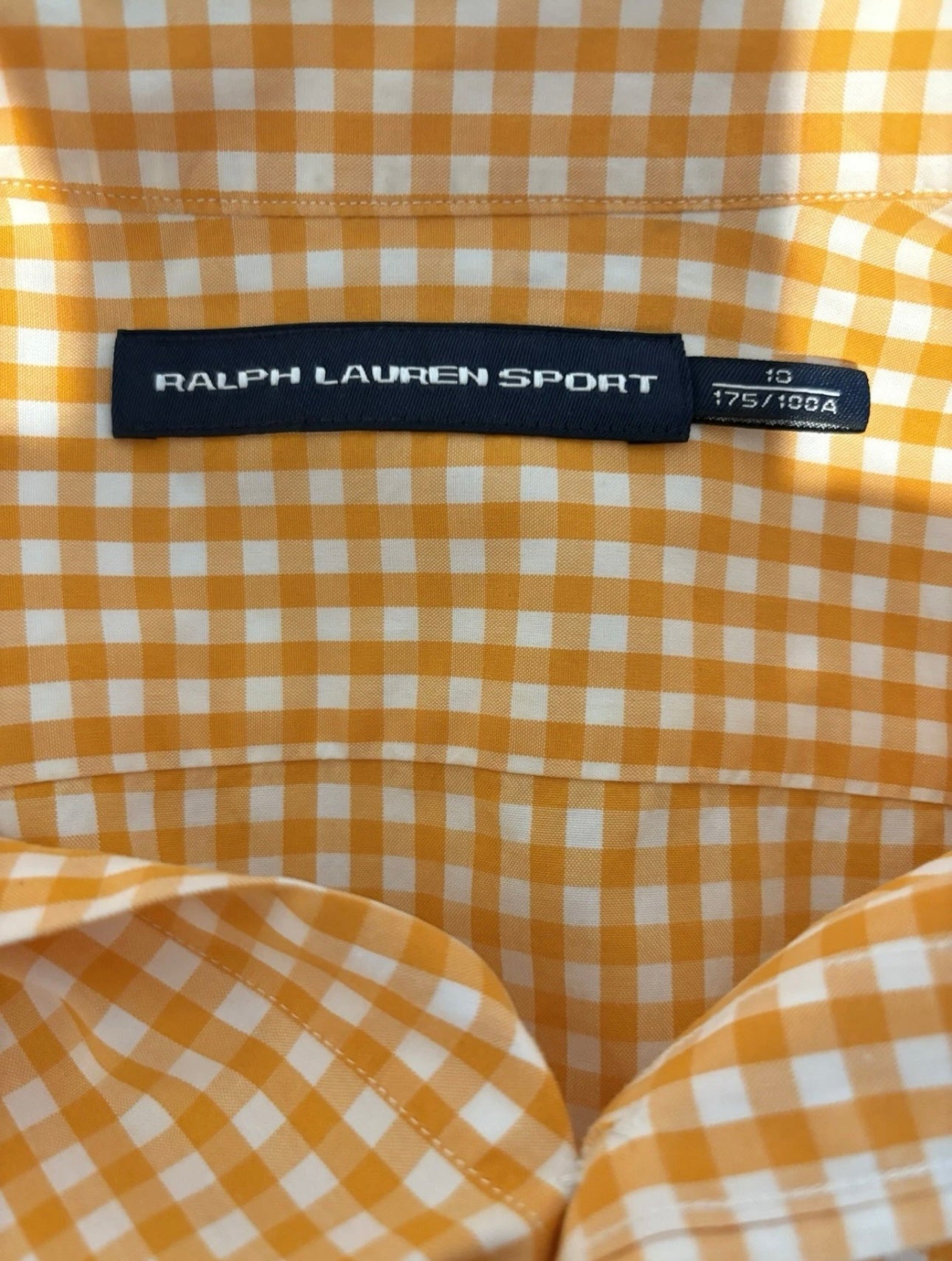 Ralph Lauren Sport Women’s 100% Cotton Orange Gingham Shirt Size 10