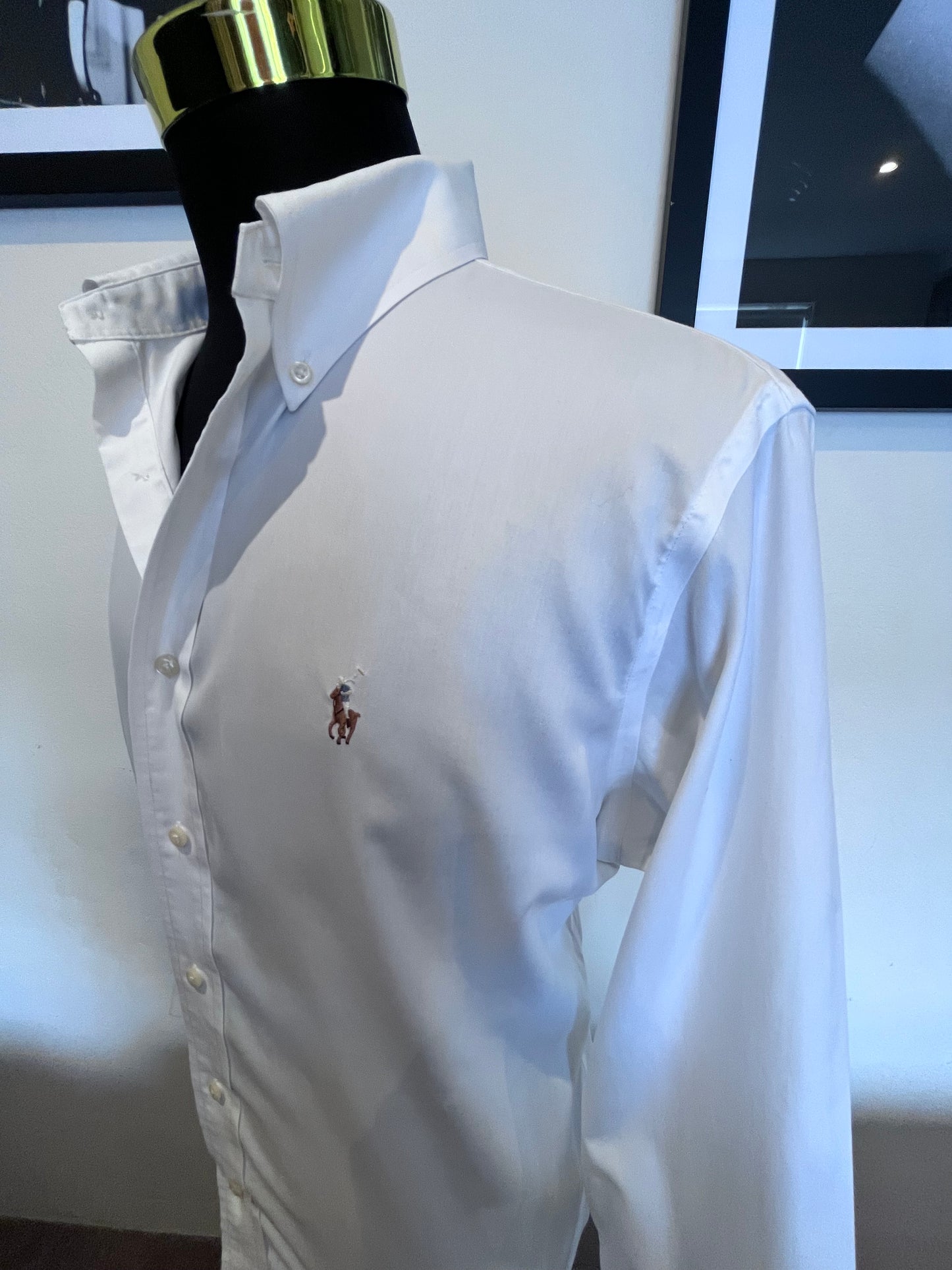 Ralph Lauren 100% Cotton White Shirt Size XL Classic Fit Button Down Collar