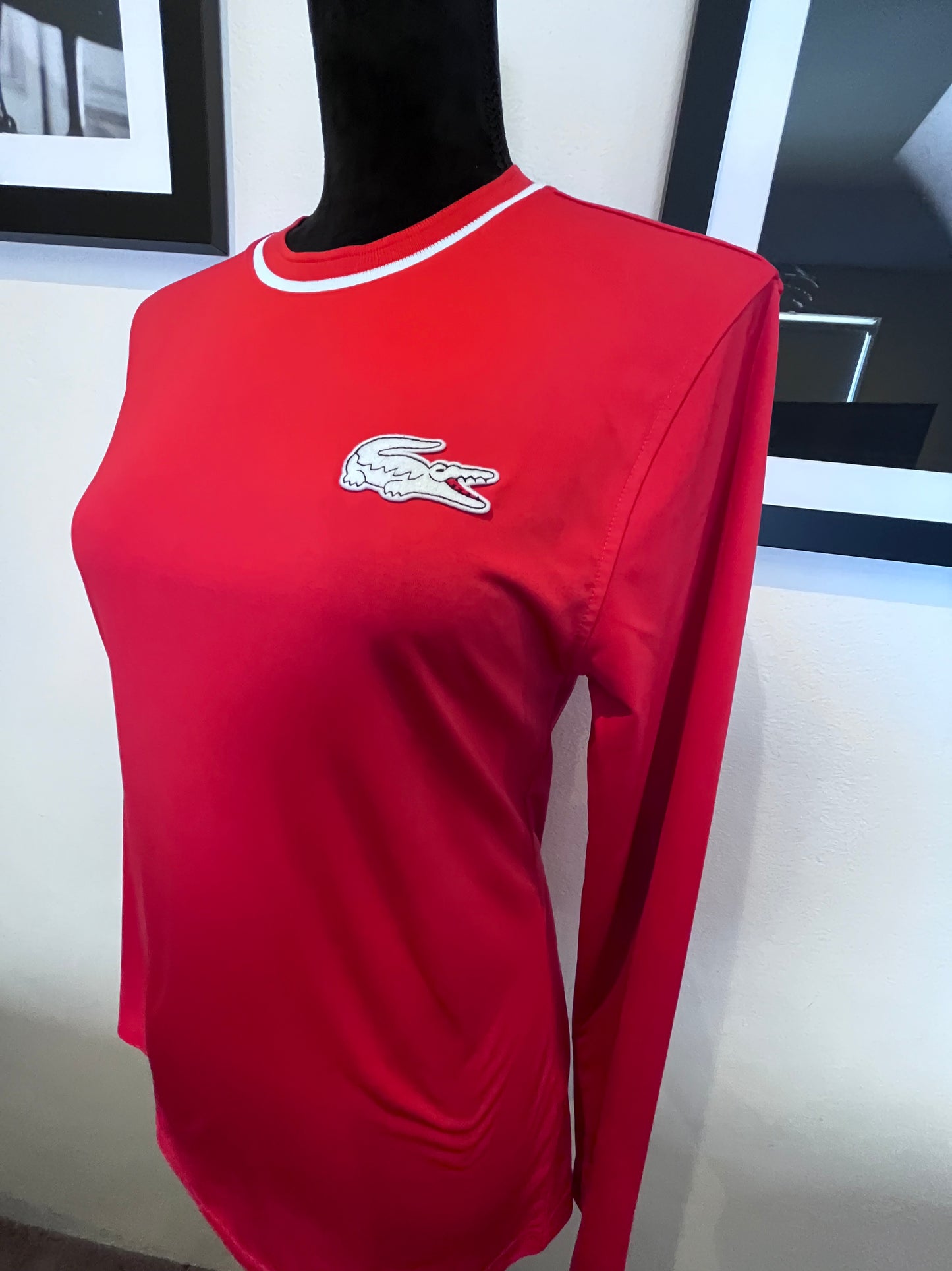 Lacoste Vintage Australian Open Women’s Red Long Sleeve T Size 2 Small