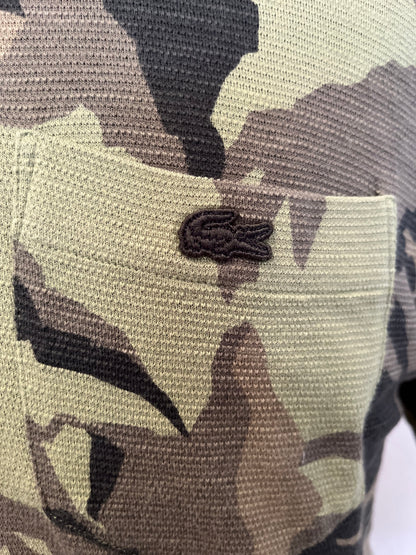 Lacoste 100% Cotton Camouflage Polo Shirt Size Large