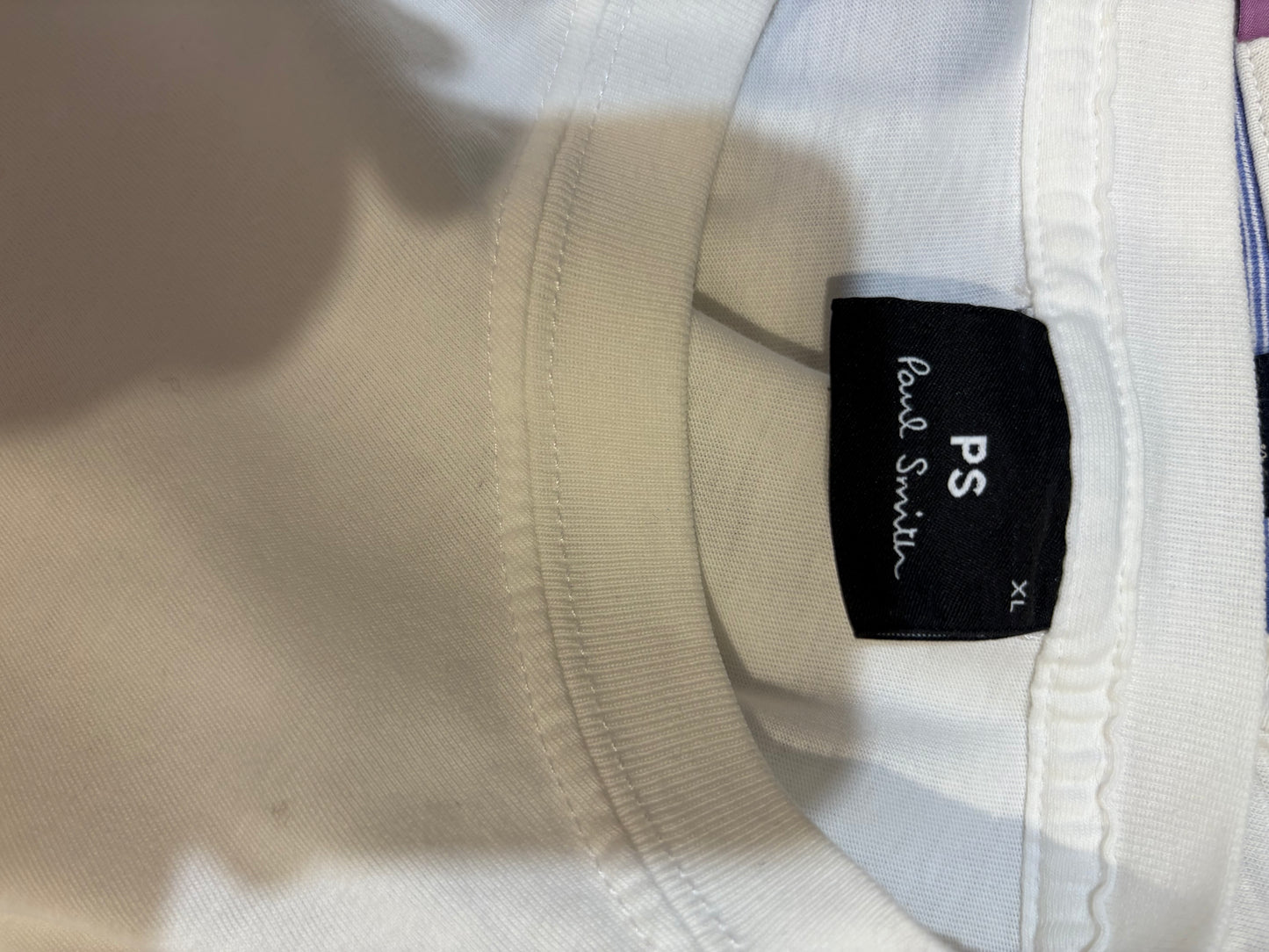 Paul Smith 100% Cotton White Chest Logo Tee