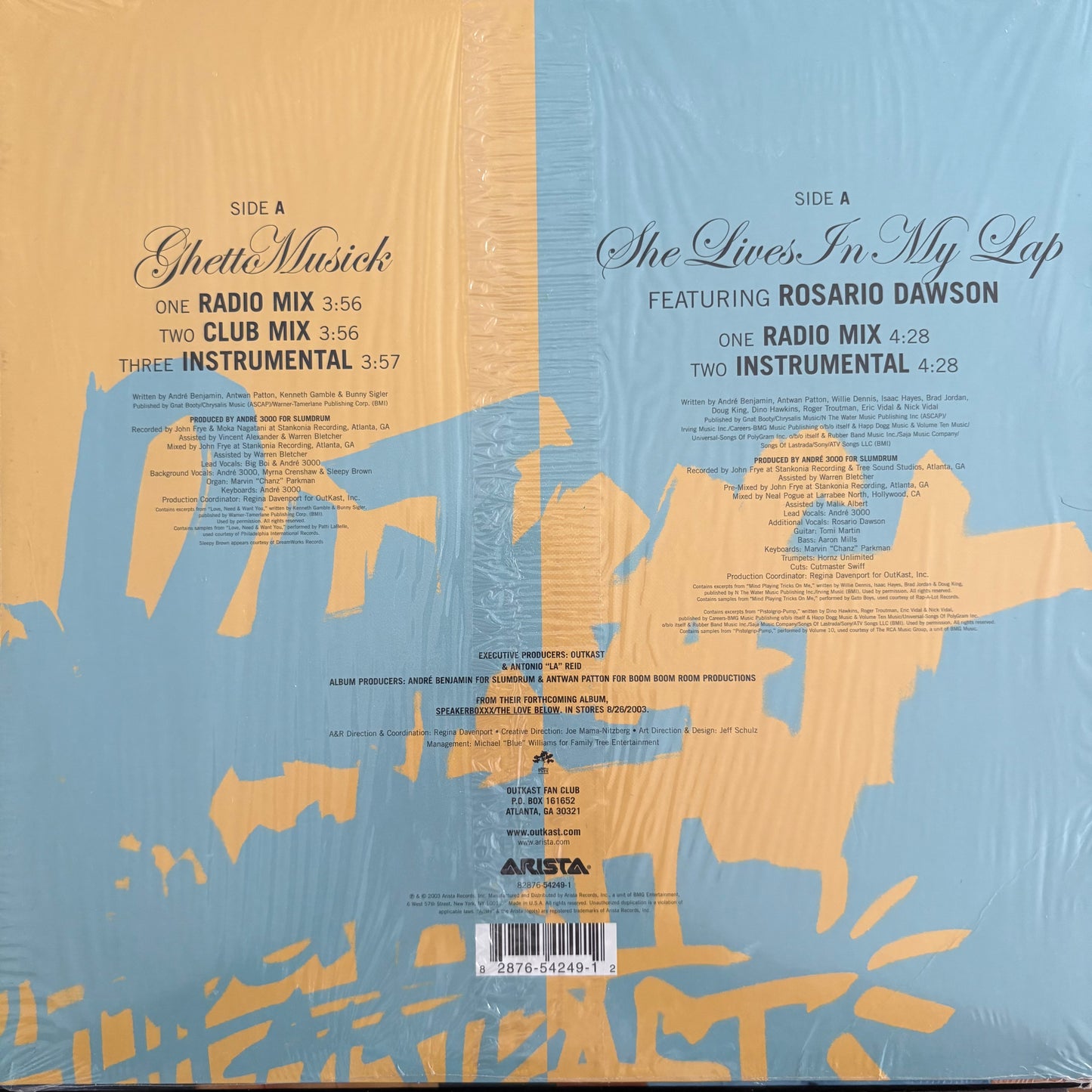 OutKast “Ghetto Musick” / “She Lives In My Lap” 5 Track 12” Vinyl Record
