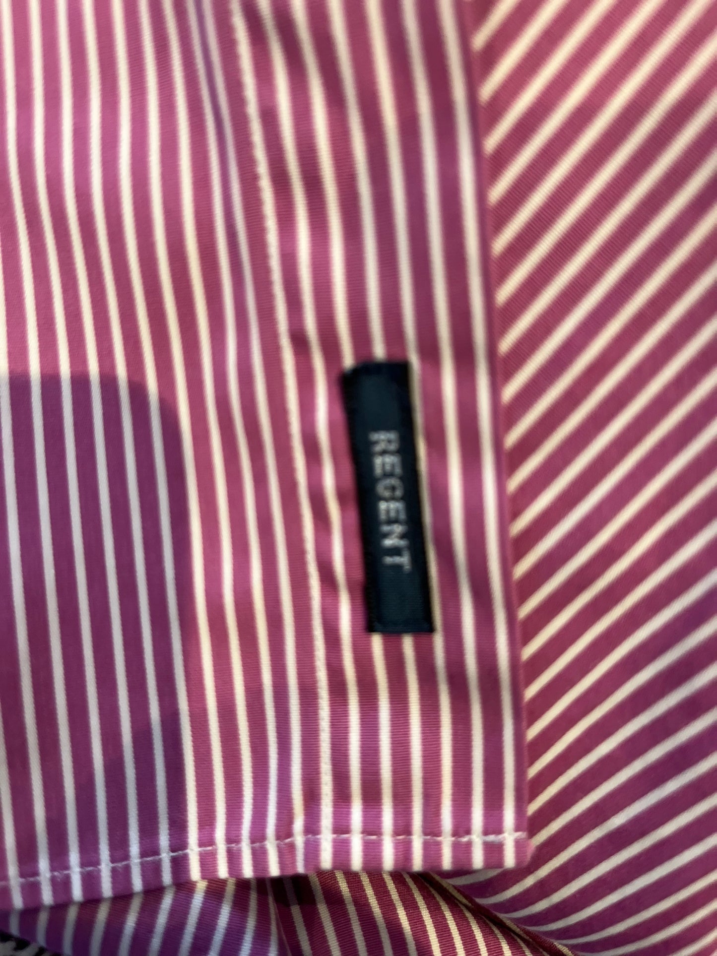 Ralph Lauren 100% Cotton Purple Stripe Spread Collar Shirt Size S Classic Fit, 15/38