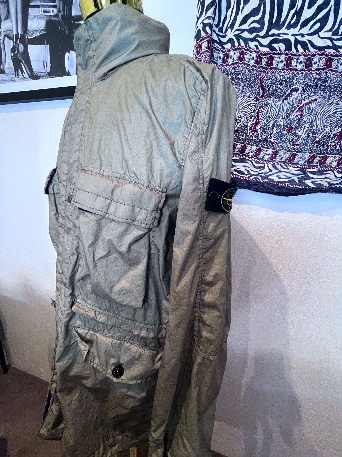 Stone Island Membrana Water Proof Parker with Inbuilt Hood Size XL