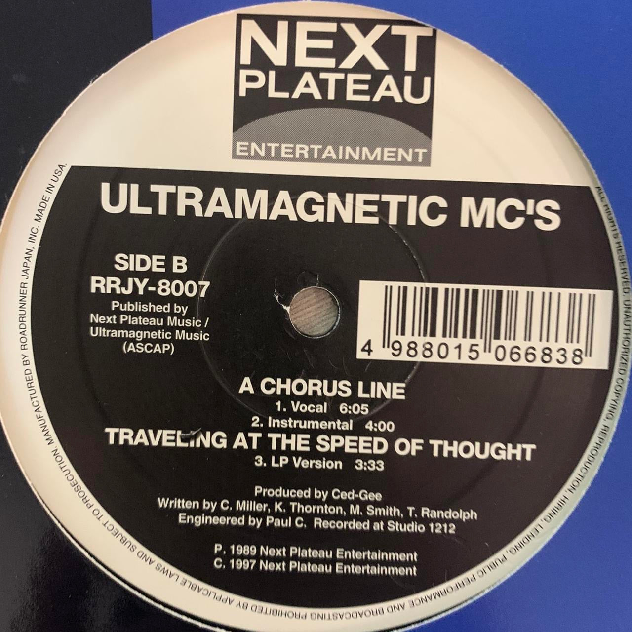 Ultramagnetic MC’s “Travelling At The Speed Of Thought” 7 Version Ice Cube Feat Das EFX “Check Yo Self” 3 Version 12inch Vinyl