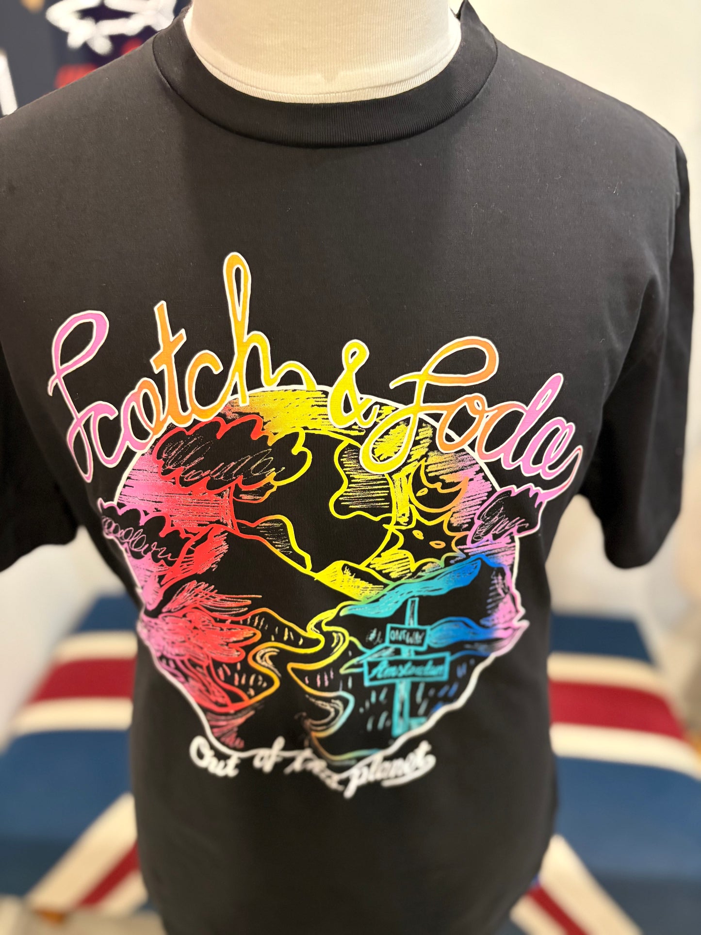 Scotch & Soda 100% Cotton Black Chest Logo Tee