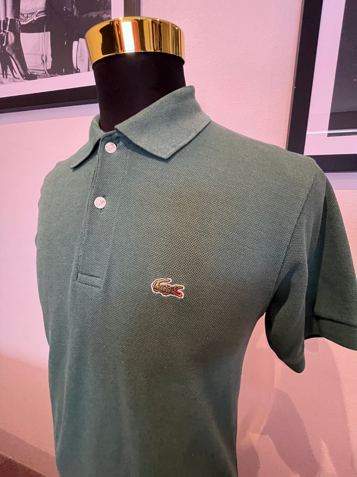 Lacoste 100% Racing Green Polo Shirt Size US Large Regular Fit Made in France