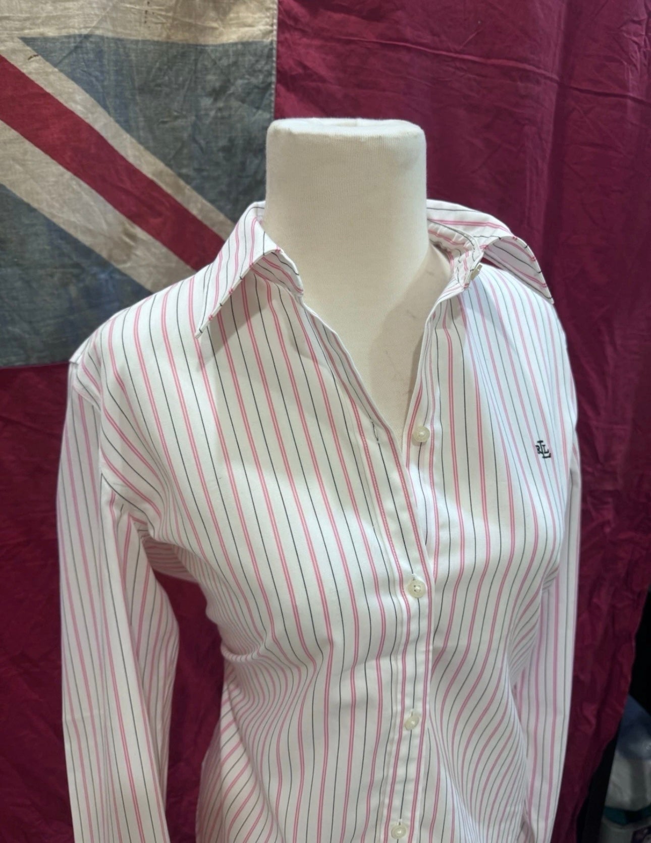 Ralph Lauren Women’s 100% Cotton Striped Button Up Shirt BNWT Size Medium