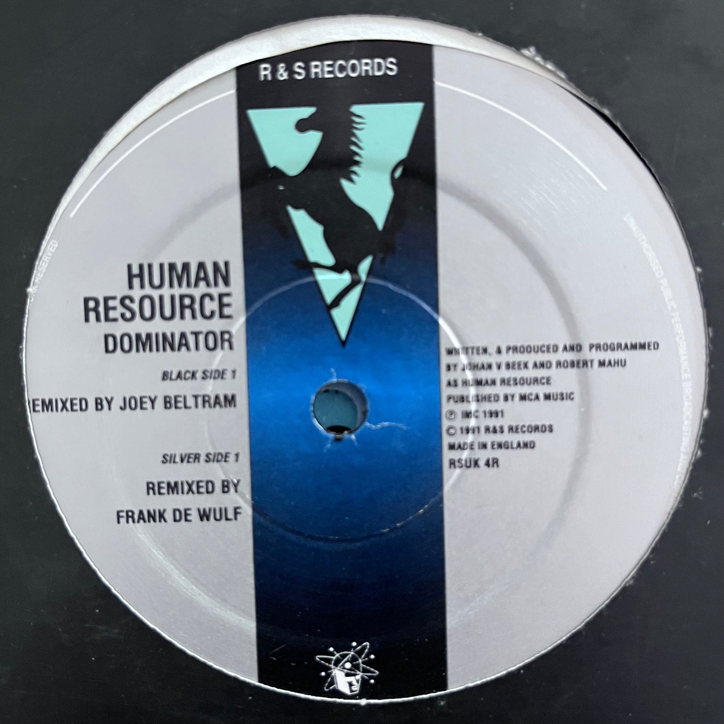 Human Resource “Dominator” Remixes 2 Track 12inch Vinyl on R&S Records