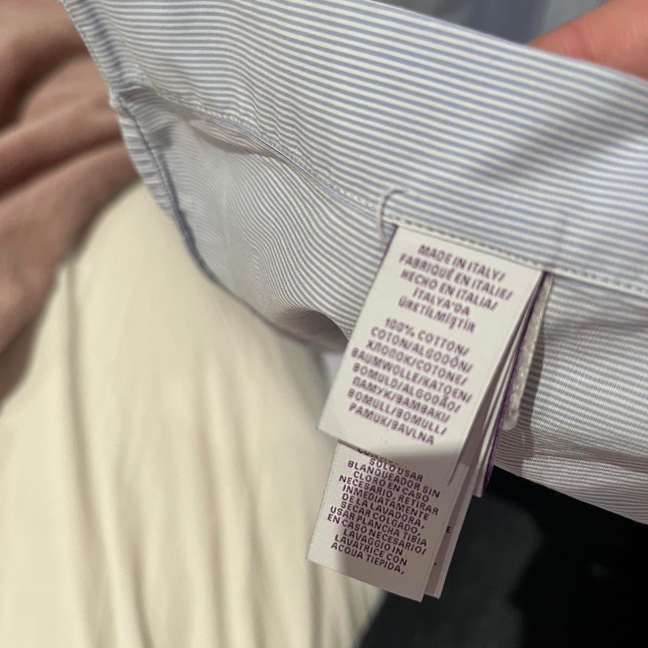 Ralph Lauren Purple Label 100% Cotton Business Shirt Size L Made In Italy fits medium to large