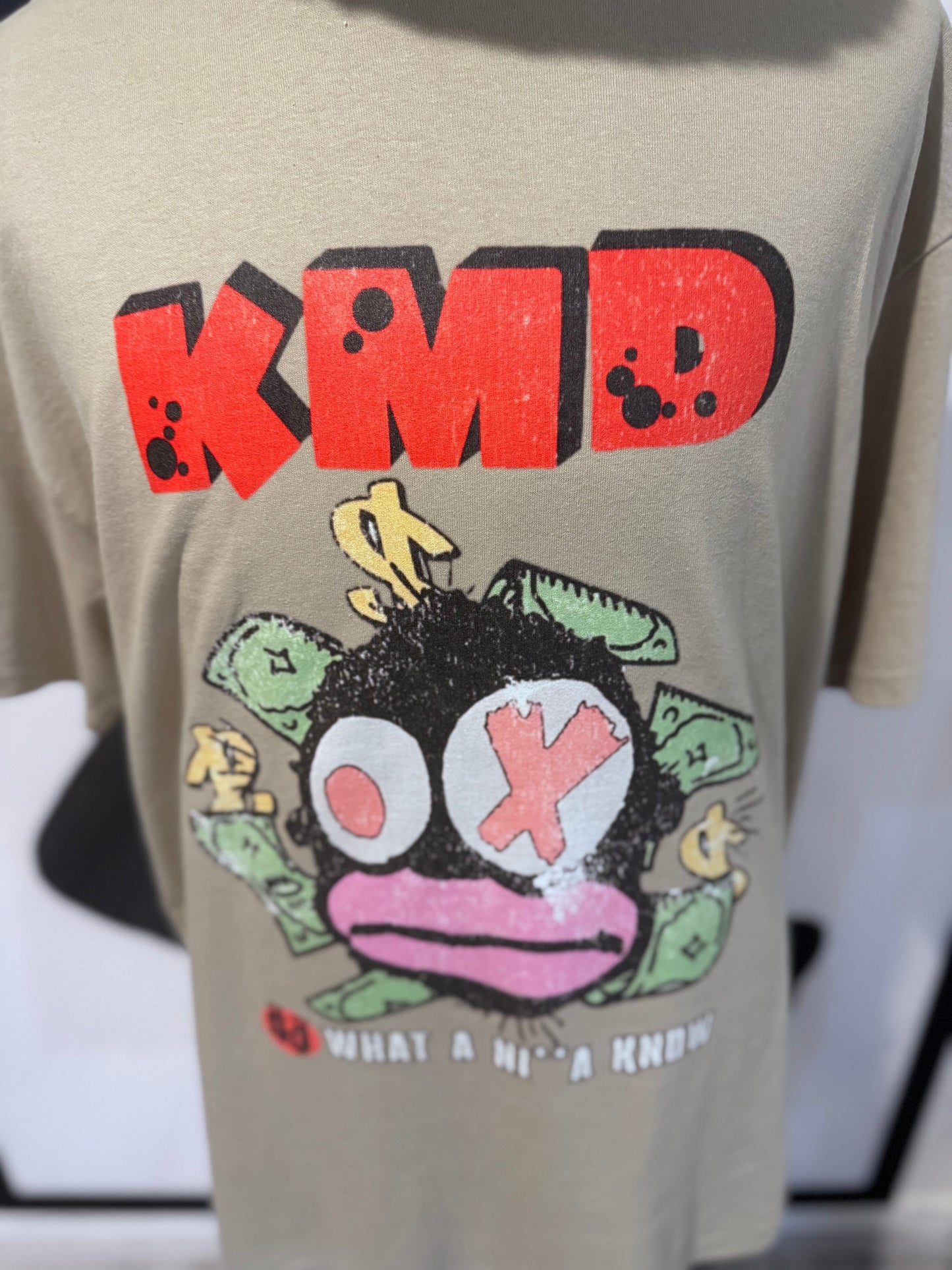 KMD 100% Cotton ‘What A Ni**a Know’ Brown Chest & Back Logo Tee