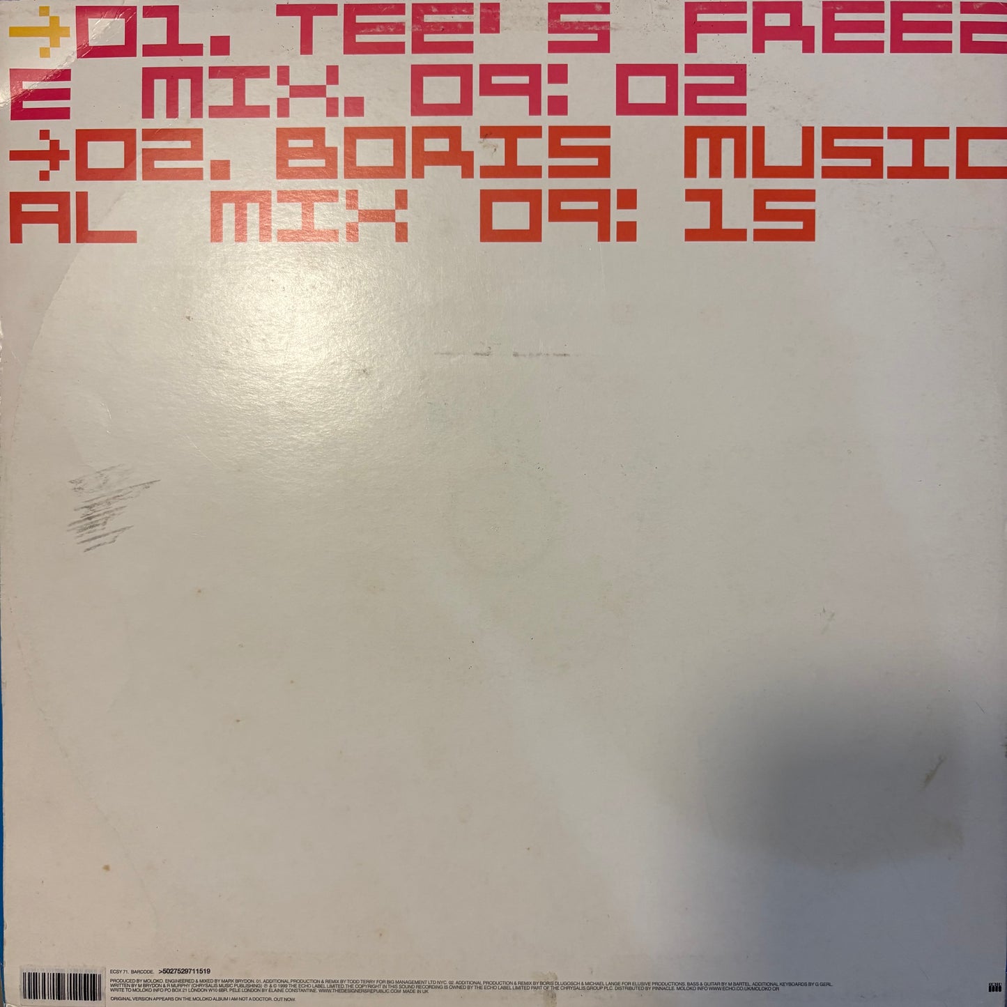 Moloko “Sing It Back” 2 Version 12inch vinyl record