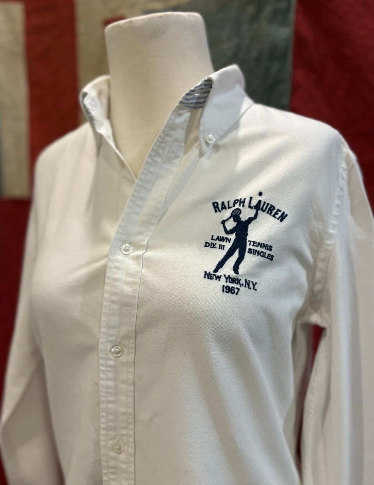 Ralph Lauren Women’s 100% Cotton White Chest Logo Shirt Size 10
