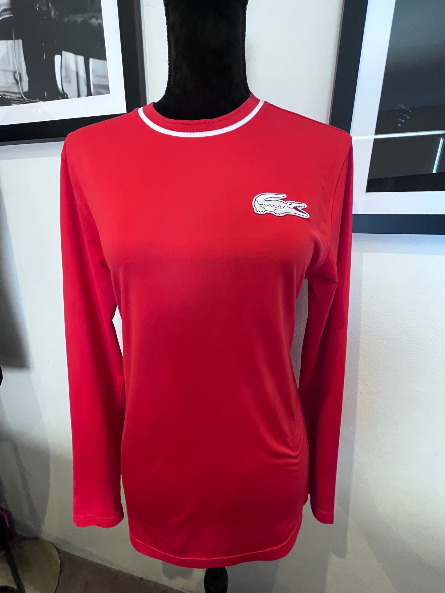 Lacoste Vintage Australian Open Women’s Red Long Sleeve T Size 2 Small