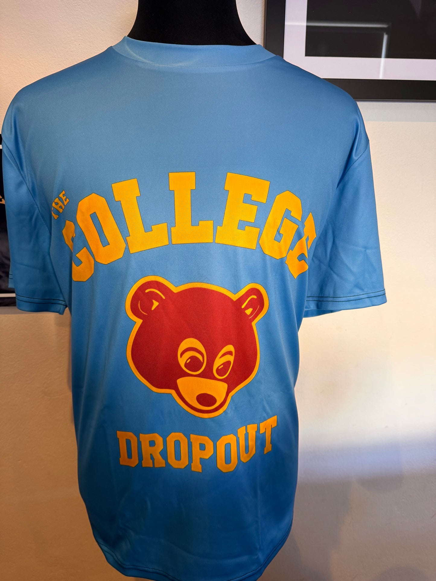 Kanye West “The College Drop Out” Football / Gym Shirt Blue Size XL Asian 2XL
