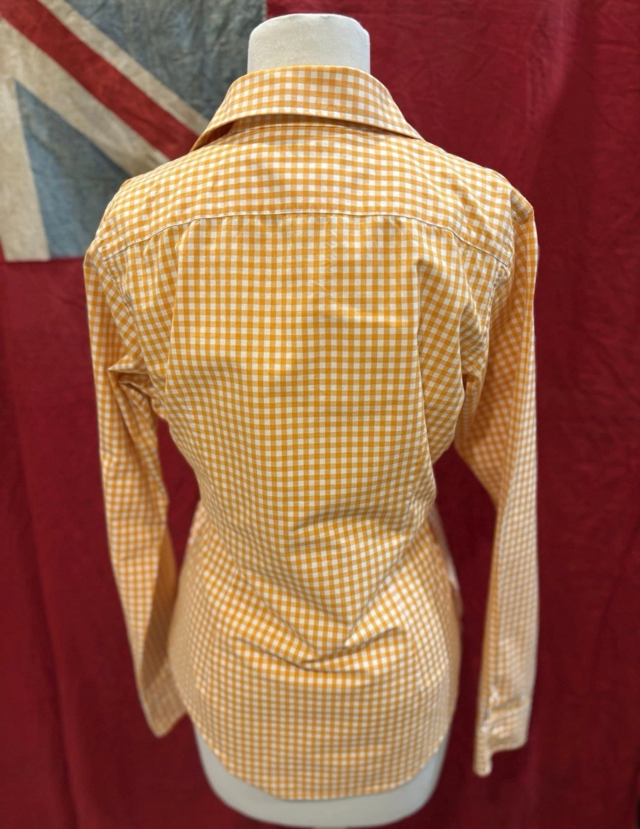 Ralph Lauren Sport Women’s 100% Cotton Orange Gingham Shirt Size 10