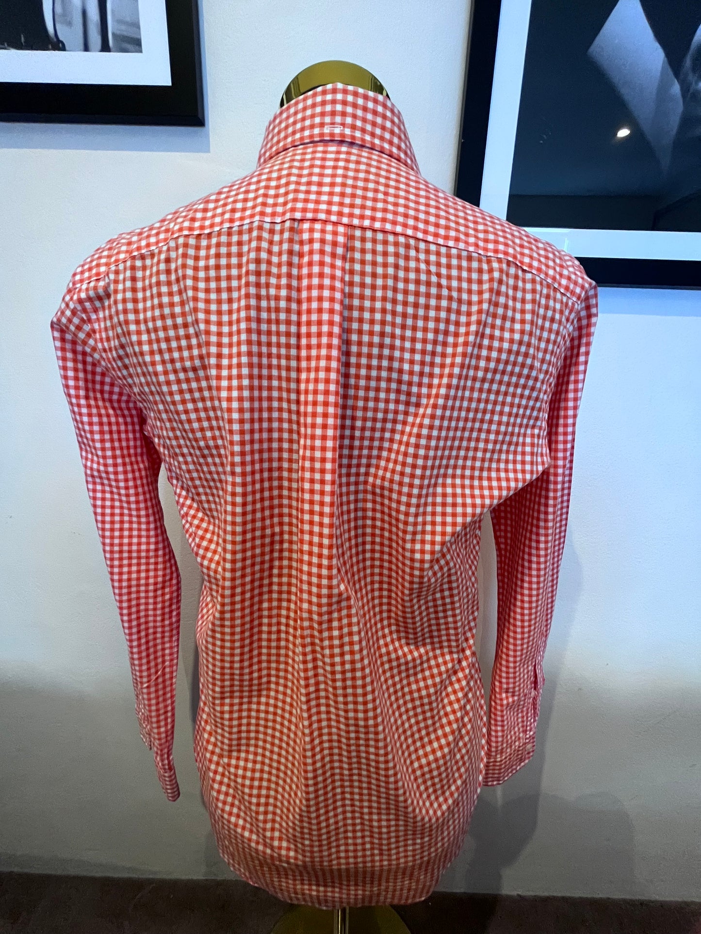 Ralph Lauren 100% Cotton Red Gingham Shirt Size SP Small Classic Fit