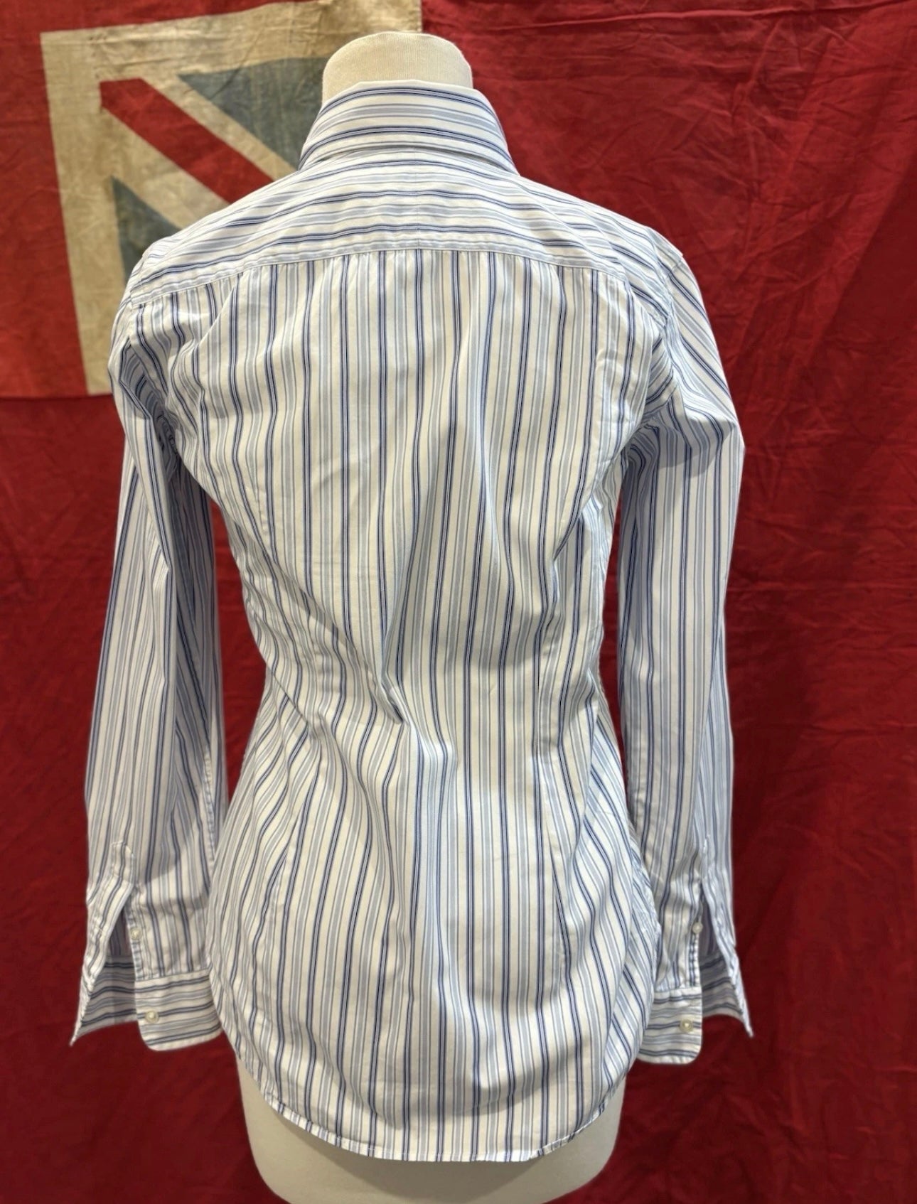 Ralph Lauren Women’s 100% Cotton Blue Striped Chest Logo Shirt Size 6