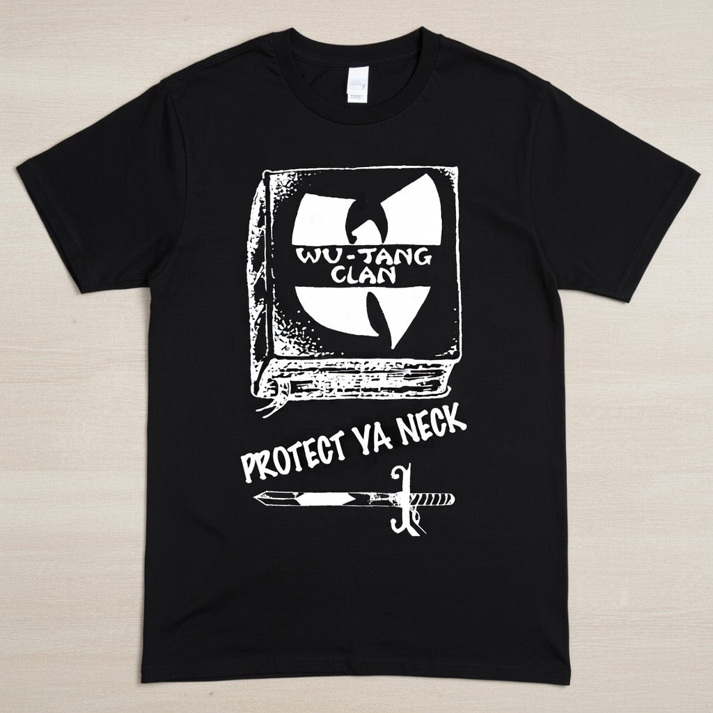 Wu Tang Clan “Protect Ya Neck” 100% Cotton Black Tee