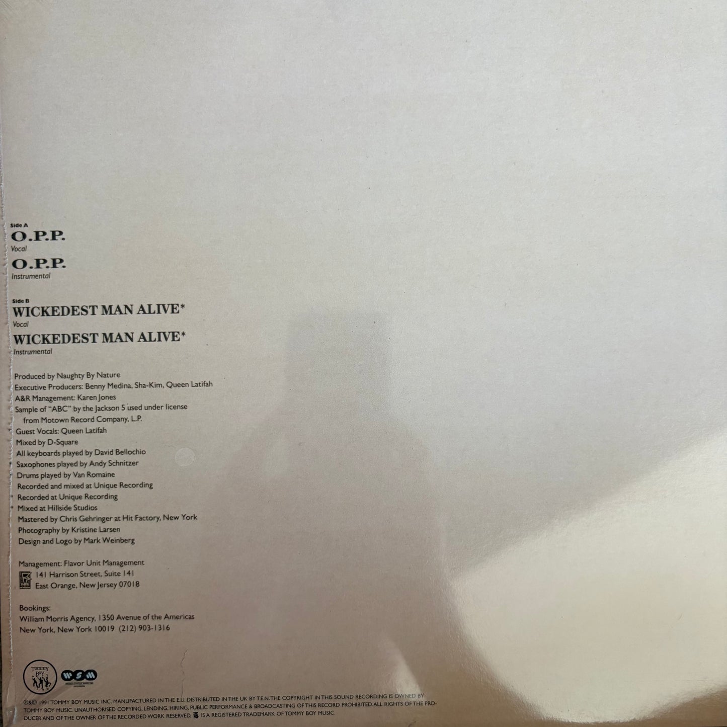 Naughty By Nature “O.P.P.” 4 Track 12inch Vinyl Record Still Sealed Mint