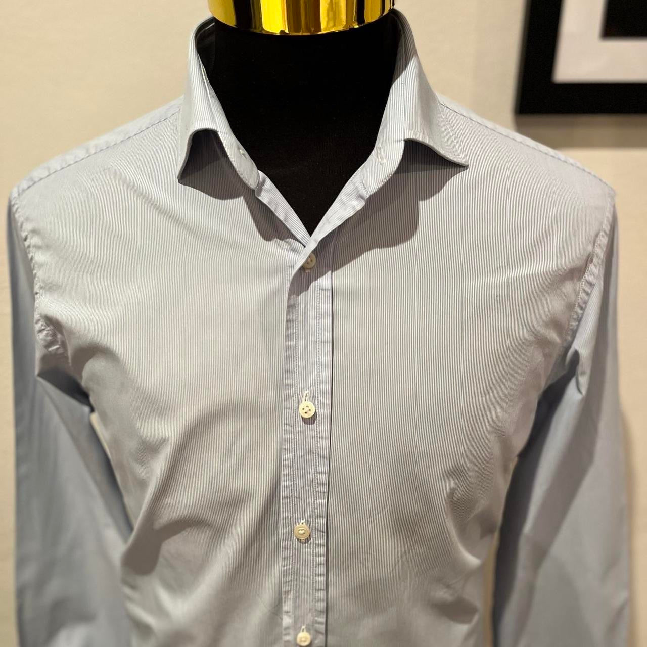 Ralph Lauren Purple Label 100% Cotton Business Shirt Size L Made In Italy fits medium to large