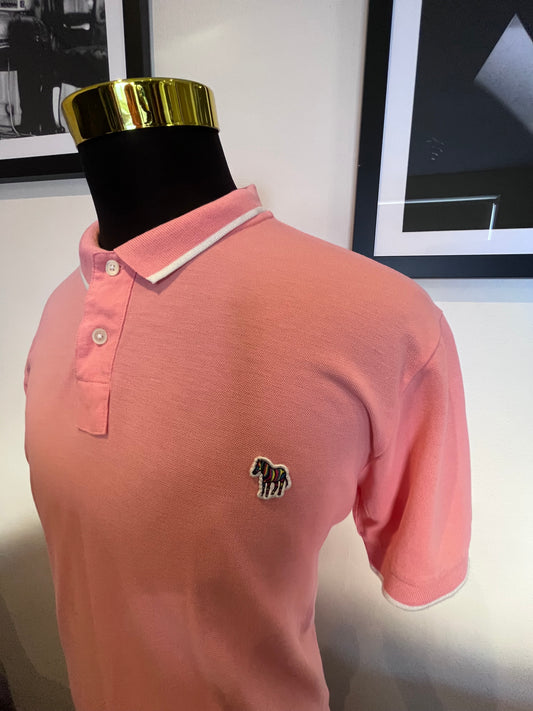 Paul Smith 100% Cotton Pink Polo Shirt Size XXL Logo Chest Badge
