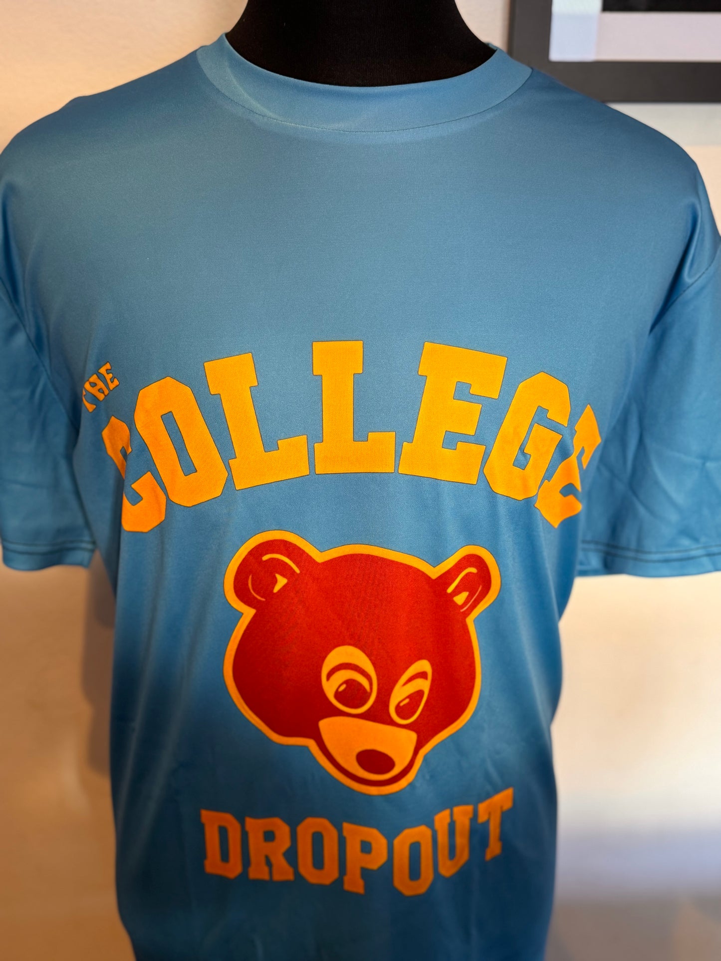 Kanye West “The College Drop Out” Football / Gym Shirt Blue Size XL Asian 2XL